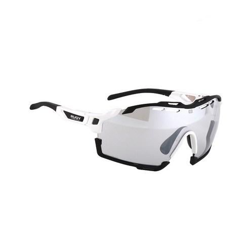 루디프로젝트 컷라인 임팩트X 포토크로믹2 변색 선글라스, 글로스 화이트-블랙