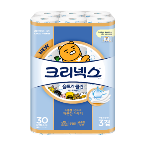 크리넥스 도톰한 천연펄프 3겹 카카오 화장지 리뷰 후기