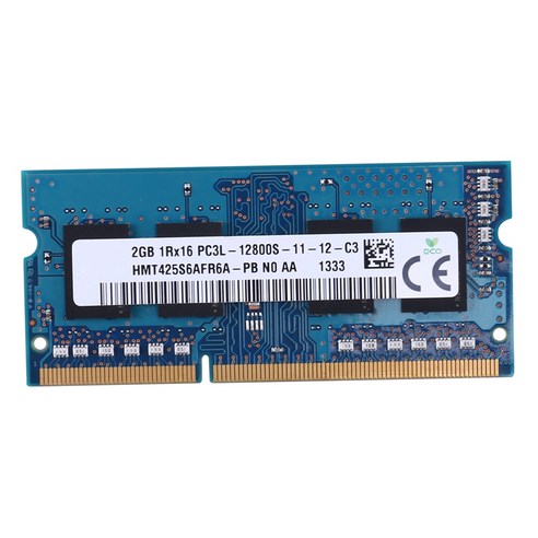 DDR3 2GB 노트북 메모리 RAM 1RX16 PC3L-12800S 1600MHz 204pin 1.35V 고성능 노트북 RAM, 푸른, 하나