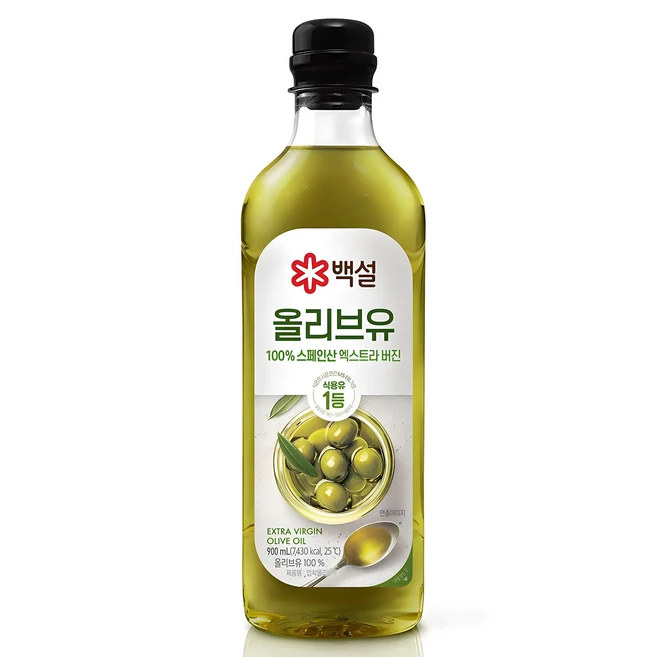 백설 스페인산 압착 올리브유, 900ml, 1개