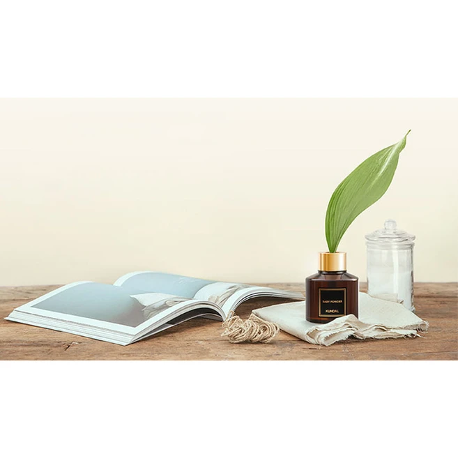 쿤달 퍼퓸 차량용 디퓨저 75ml 2개 + 우드볼스틱 2개, 블랙체리향, 1세트