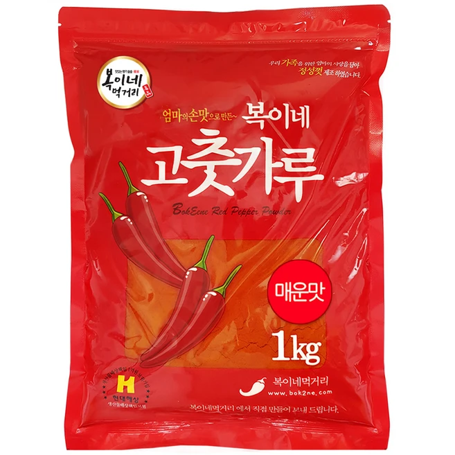 복이네먹거리 중국산 고추가루 매운맛 떡볶이 소스용, 1kg, 1개