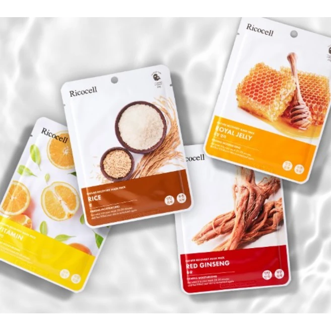 리코셀 촉촉 순한 마스크팩 10종 x 10p 세트, 100개입, 1개