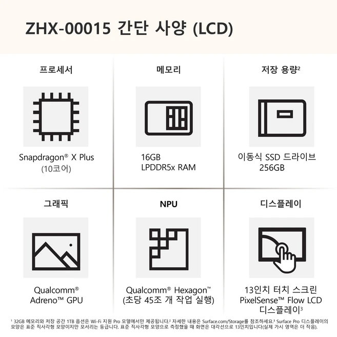 마이크로소프트 2024 서피스 프로 13 스냅드래곤 + 키보드 세트, 플래티넘 + 블랙, 256GB, 16GB, WIN11 Home, 노트북(ZHX-00015), 키보드(EP2-00439)