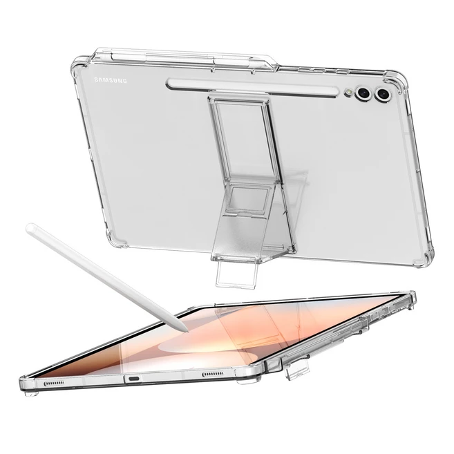 아라리 S펜 수납 4단 각도 거치대 플렉실드 SP 케이스, 클리어, 1개