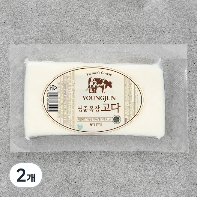 영준목장 수제 고다 치즈, 100g, 2개