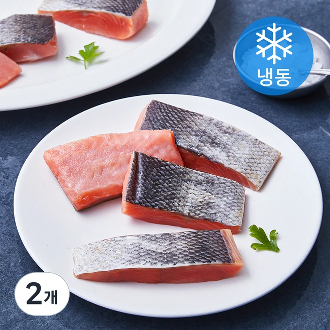 선도 국내산 연어살 (냉동), 2개, 500g