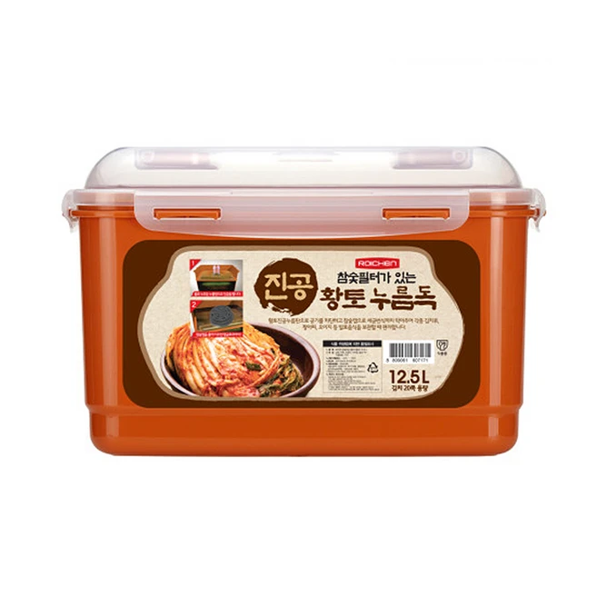 로이첸 참숯 진공 황토 누름독, 12.5L, 1개