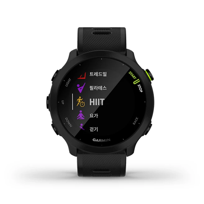 가민 Forerunner 55 러닝 스마트워치, 블랙, 42mm, GPS