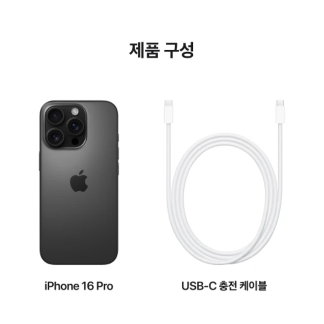 Apple 정품 아이폰 16 Pro 자급제, 블랙 티타늄, 256GB
