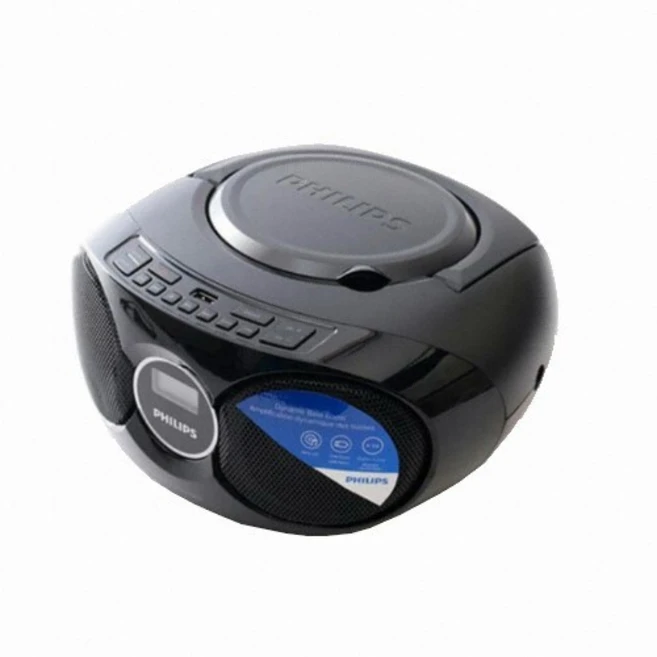 필립스 라디오 CD 플레이어 USB FM라디오, 블랙, AZ358/61