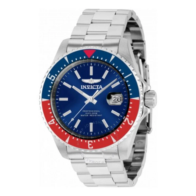 Invicta 인빅타 Pro Diver 자동 블루 다이얼 펩시 베젤 남성용 시계 36784