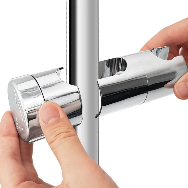 초간편 샤워기걸이 슬라이드바 샤워대 샤워기거치대, 10.2~11 x 4.5 cm