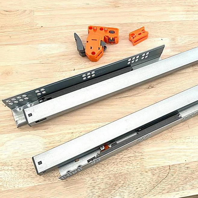 문주 언더레일 댐핑 가구 레일 서랍 3단 볼 댐퍼 (2개1세트), 1세트, 459mm(2개1세트)