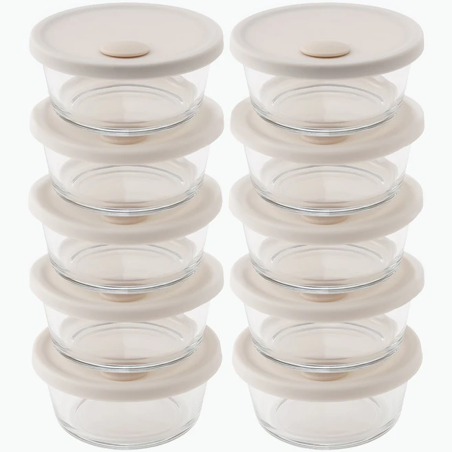 코지 내열유리 냉동 밥보관용기 반찬통 세트 10P 320ml, 1세트, 10개입