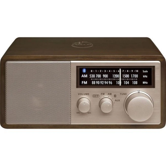 Sangean WR16SEAMFM블루투스AuxinUSB 전화 충전 45주년 스페셜 에디션 원목 캐비닛 라디오장미골드 포함 다크호두, Cabinet Radio, Rose Gold/Dark Walnut, Rose Gold/Dark Walnut
