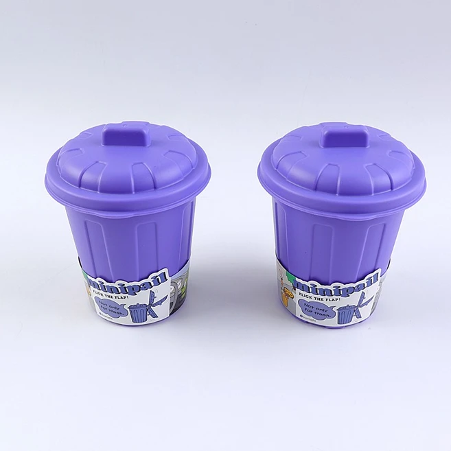 일본 이노마타 mini pail 동전통 1+1 (미니뚜껑바스켓 차량용 휴지통), 바이올렛, 2개