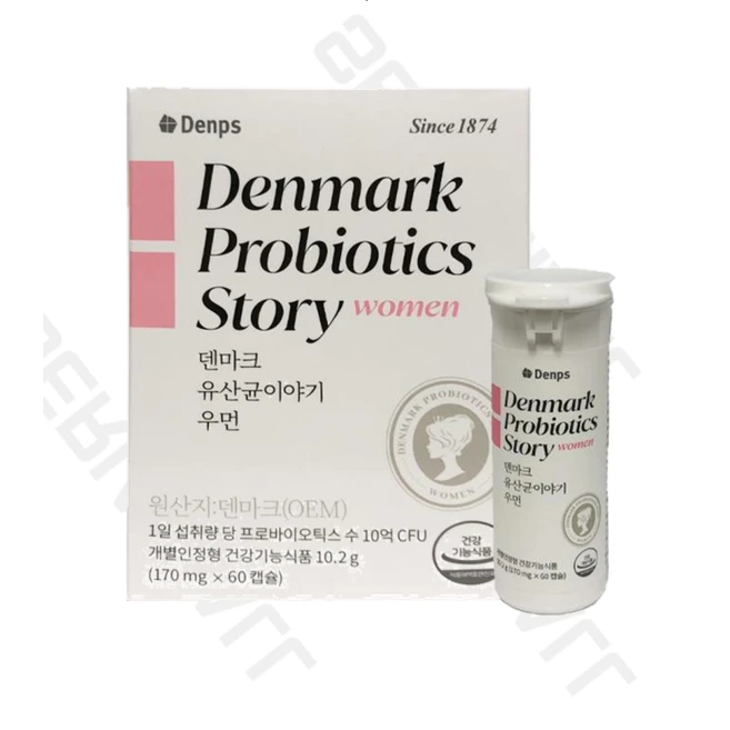 덴프스 덴마크 유산균이야기 우먼 170mg x 60캡슐 1박스2개월분 HIS [재고 00EA], 1개, 60정