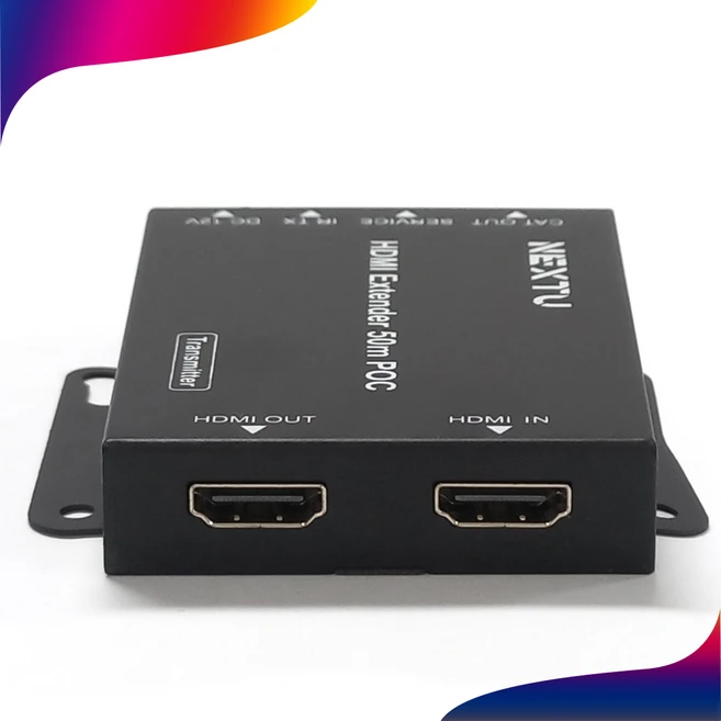 넥스트유 NEXT-HD50POC-4K60 HDMI 2.0 50M HDBase-T 거리연장기 IR지원 트랜스미터 Tx 리시버 Rx, 1개