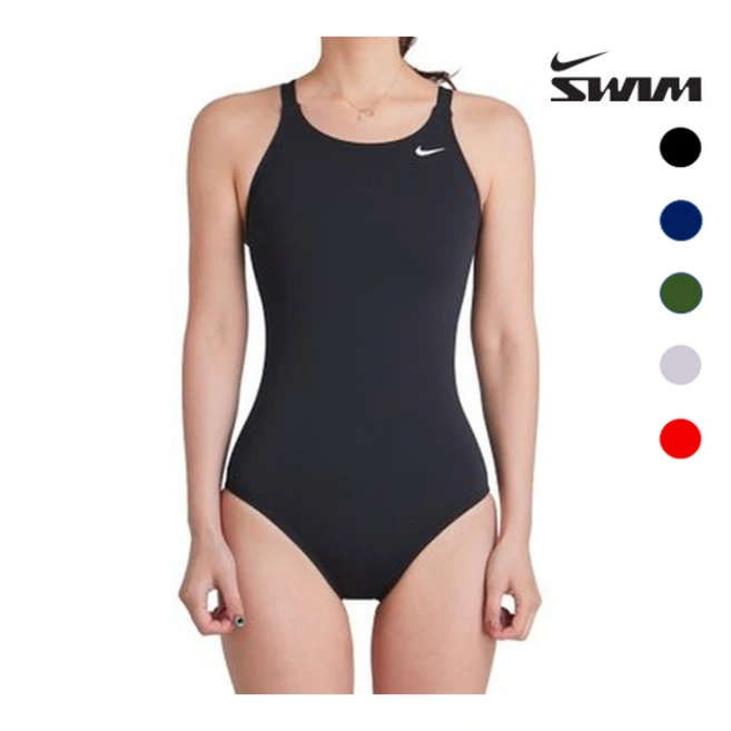 [나이키] [여성 수영복] [앤서 솔리드 패스트백 자수 앤 로우컷] [NESSA040] 나이키스윔