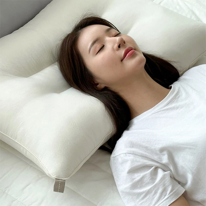 집앤콕 빨아쓰는 애착 경추베개, 실버그레이, 1개