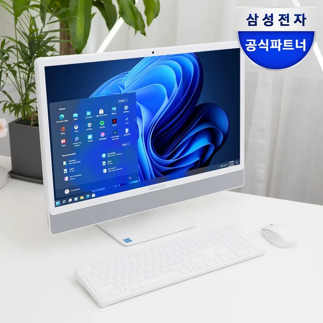삼성전자 올인원PC 프로스트 화이트 DM530ADA-L15A (셀러론-6305 60.5cm WIN11 Pro RAM 8GB NVMe 128GB), RAM 4GB+4GB, 128GB