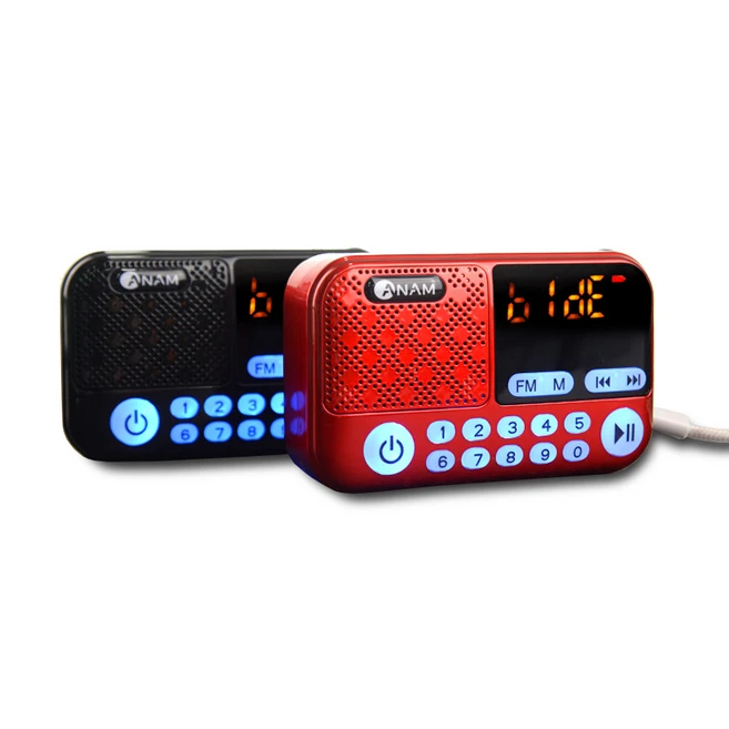 아남 휴대용 MP3 스피커, 블랙, ATX-20