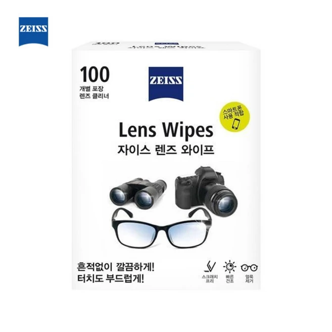 자이스 렌즈 클리너 와이프 100매 휴대폰액정안경닦이, 단품, 1개