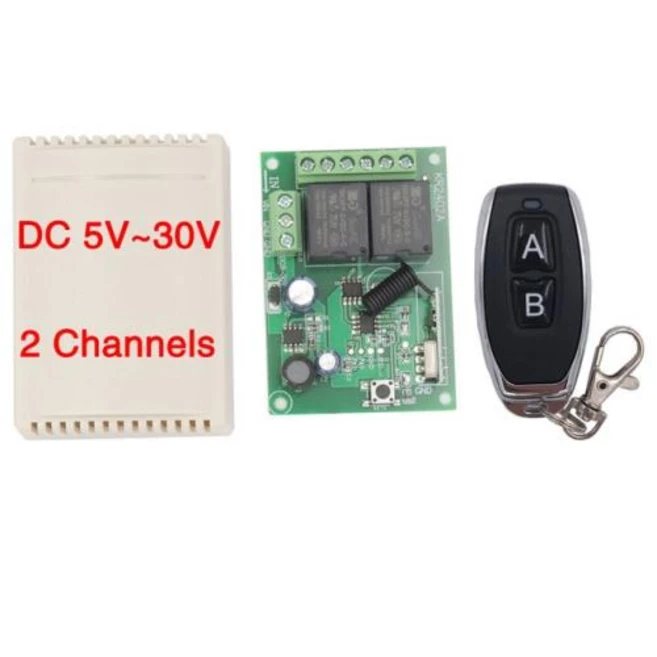 433Mhz RF 원격 제어 회로 범용 무선 스위치 DC 5V 12V 24V 2CH rf 릴레이 수신기 및 Keyfob 송신기 차고, 협력사, 1RC 1B, 01 1RC 1B, 01 CHINA