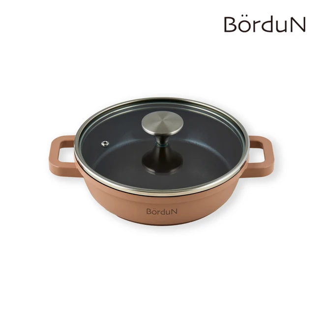 보오든 IH 세라믹 인덕션 전골냄비, 1개, 모카, 20cm