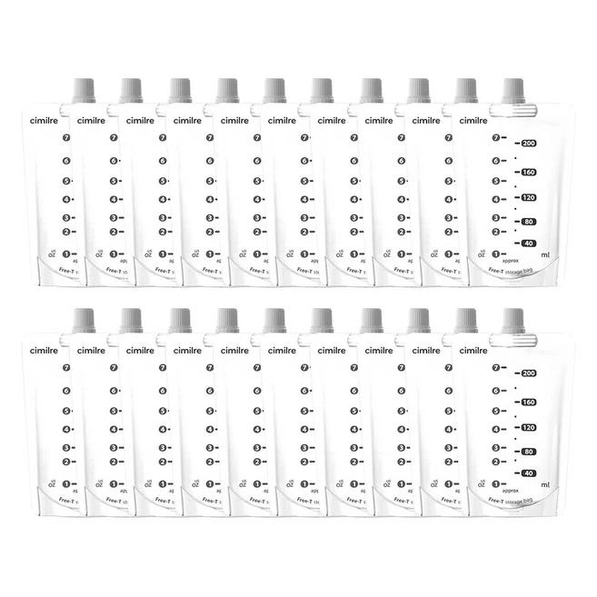 시밀레 프리티팩 편리하고 위생적인 모유저장팩 200ml, 1개, 20개입, 리필