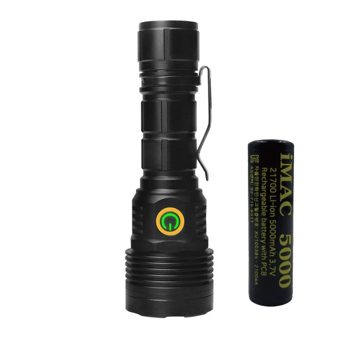 매그넘XO 2000루멘 LED후레쉬라이트 고성능 손전등 해루질써치 랜턴 반사컵 SMO 직진성 고출력 충전 배터리 SST40, 1세트, C세트(본체+배터리 5000mAh)