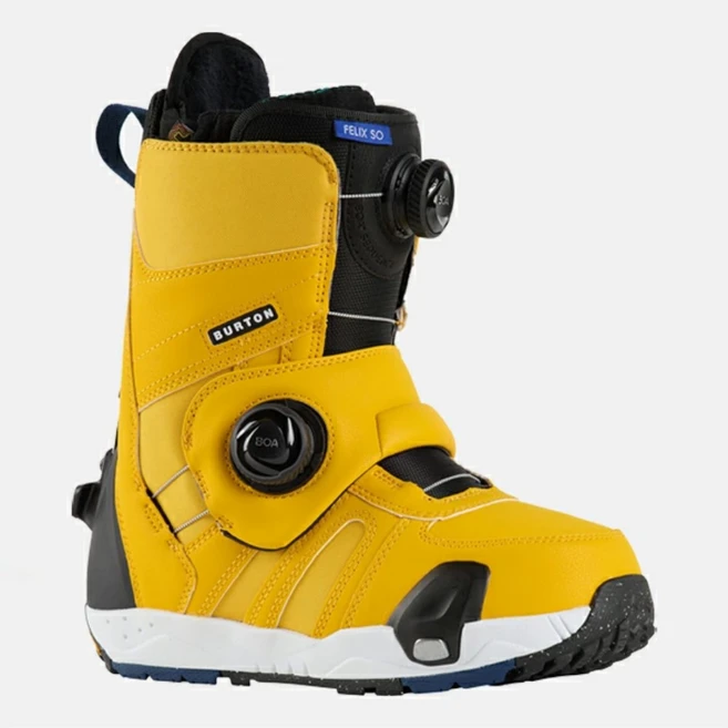 2025 BURTON FELIX STEP ON WIDE Goldenrod 펠릭스 스텝온 와이드 여성 24-25 일본정품 스노보드 부츠 버튼, 1개, 골든로드
