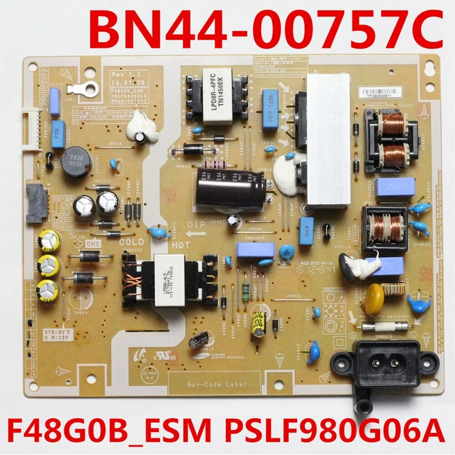 삼성 전원 공급 장치 보드 F48G0B_ESM PSLF980G06A BN44-00757C, 1개