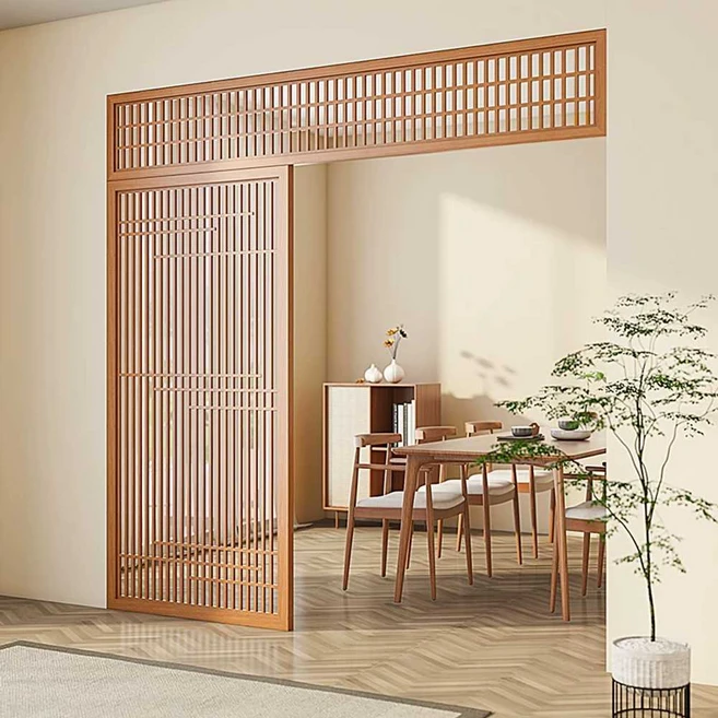 노바어스 간살도어 중문 인테리어 우드중문, 100x100cm