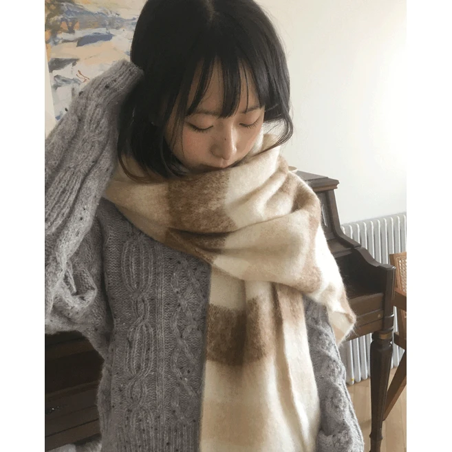 [겨울/방한템] 산드 캐시미어 스트라이프 머플러 목도리