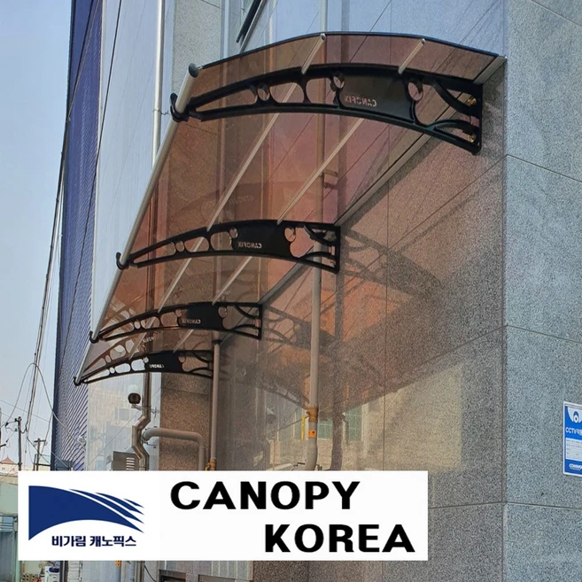 캐노픽스1270x6000 DIY 캐노피 테라스 창문 렉산 처마 비가림 현관 차양 비가리개, 브라운, 직결피스, 검정, 1개