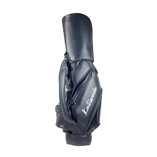 남녀공용 골프백 가죽 방수 골프가방 골프하프백, 블랙