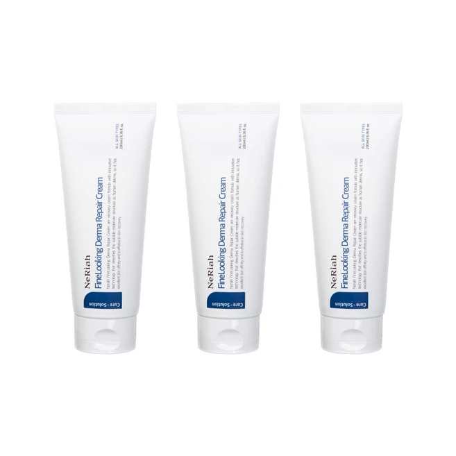 3개묶음 네리아 파인룩킹 더마 시카 리페어 크림 200ml, 3개