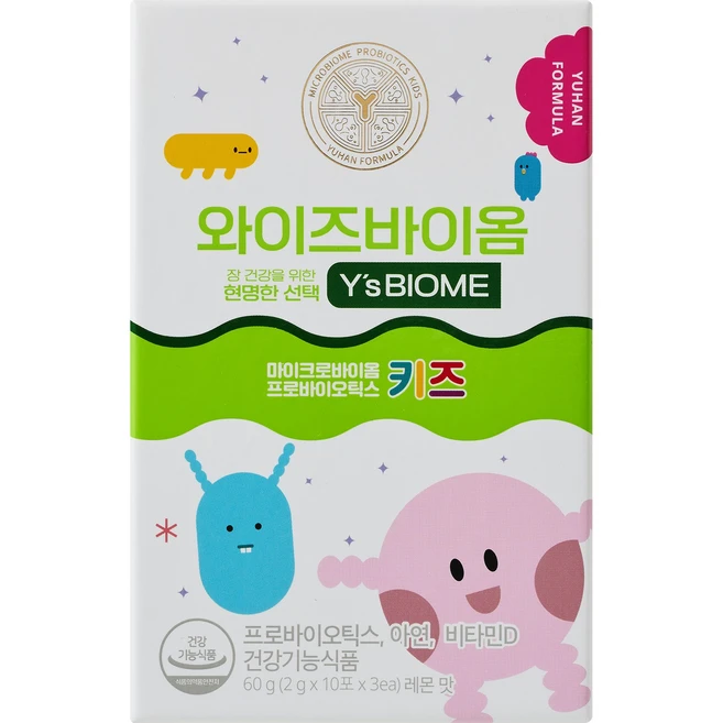 유한양행 와이즈바이옴 유산균 키즈 30p, 60g, 3개