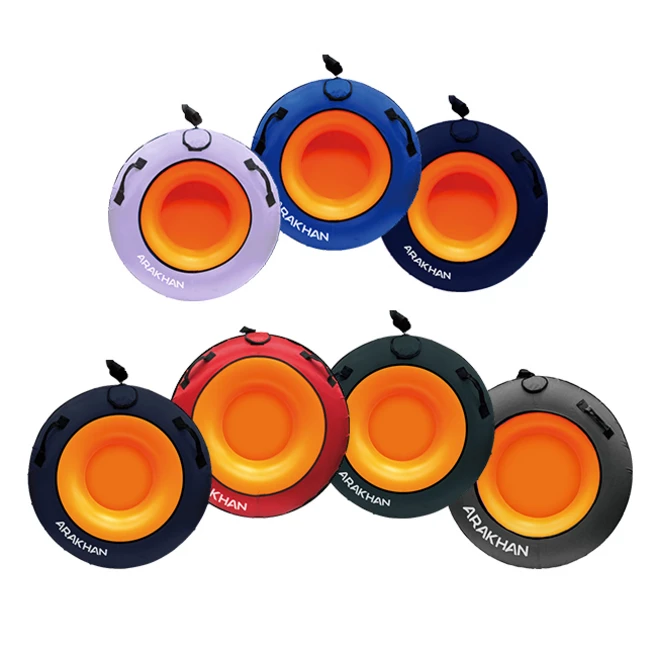 사계절 눈썰매 1인용 세트 튜브썰매 내피 외피 SET, 중_진네이비, 1개