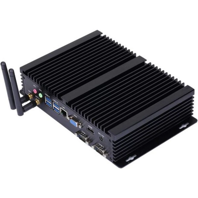 HUNSN 팬리스 산업용 컴퓨터 IPC 미니 PC Windows 11/리눅스 우분투 코어 I5 8250U 8259U 8260U 8265U 8269U 8350U IM03, 16GB