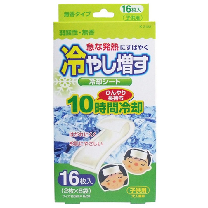 코쿠보 열 냉각시트 어린이용 무향, 16개입, 1개