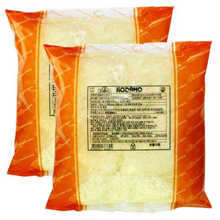코다노 엔젤헤어 모짜F 치즈, 1kg, 2개
