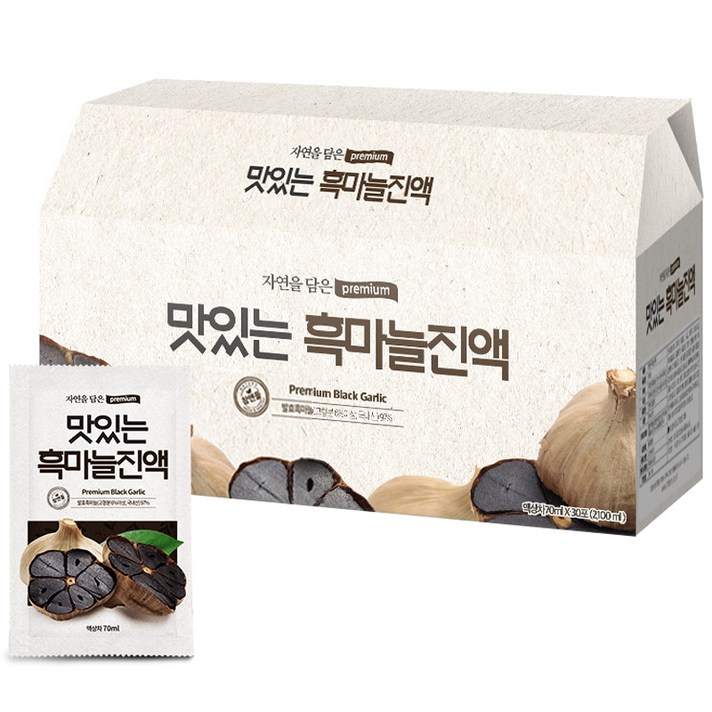 황토농원 맛있는 흑마늘진액, 70ml, 30개