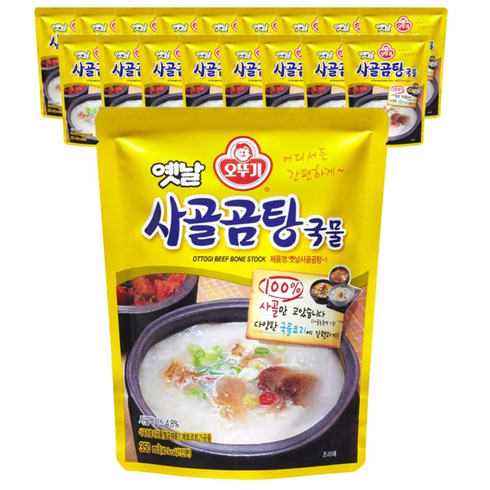 오뚜기 옛날 사골곰탕 국물, 350ml, 18개