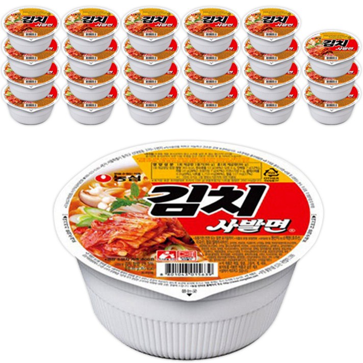 농심 김치 사발면 소컵 86g, 24PIECE