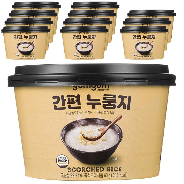 곰곰 구수한 간편 누룽지, 60g, 12개