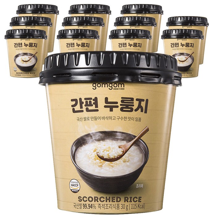 곰곰 구수한 간편 누룽지, 30g, 12개