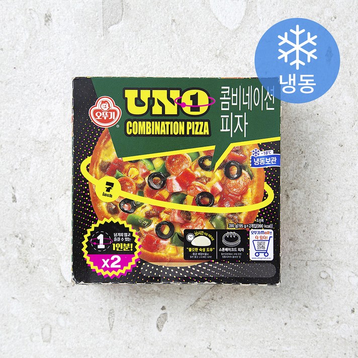 오뚜기 콤비네이션 피자 UNO (냉동), 195g, 2개